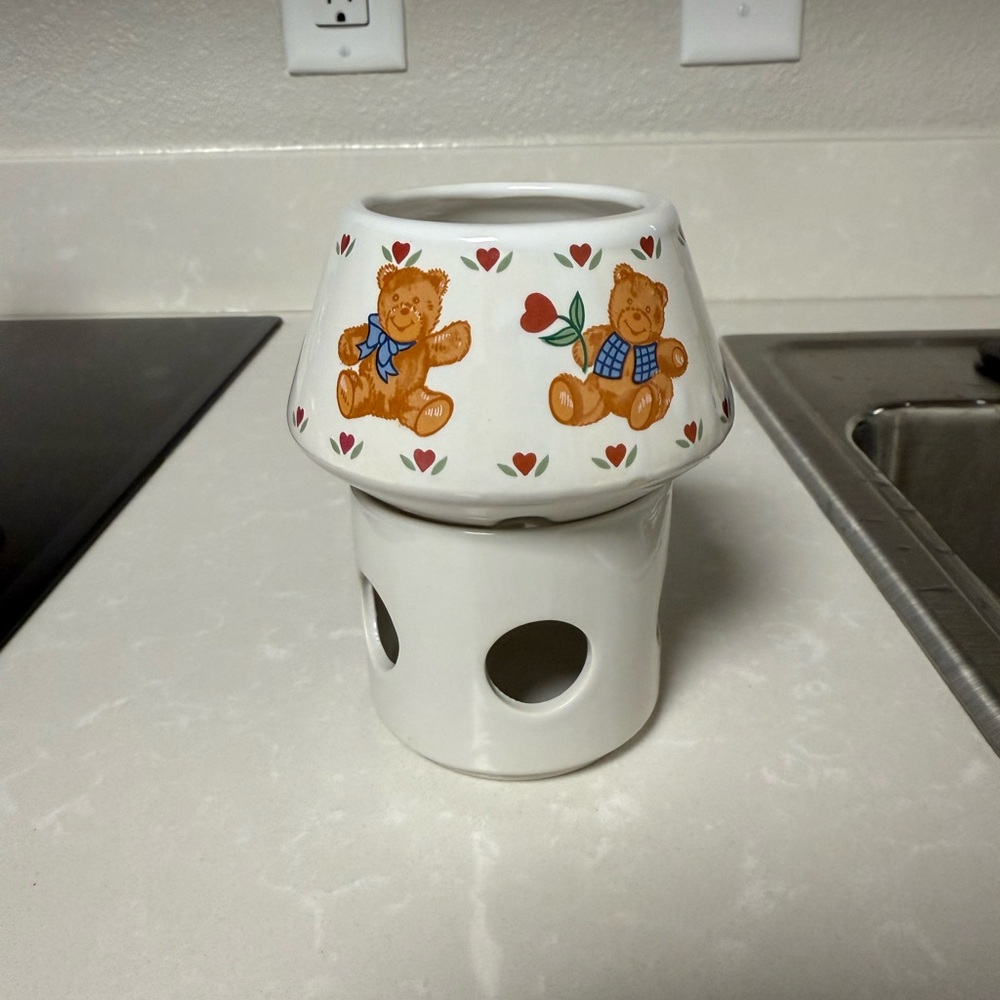 Vintage Teddy Bear & Heart Potpourri Warmer (SEE PICTURES)